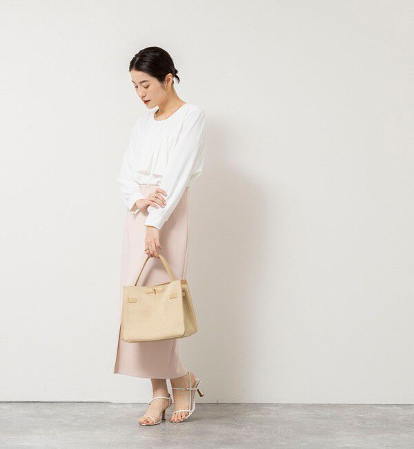 NOLLEY'S sophi「ウォッシャブルファンクショナルジョーゼットプリントタックフレアーブラウス」|シャツ・ブラウス|