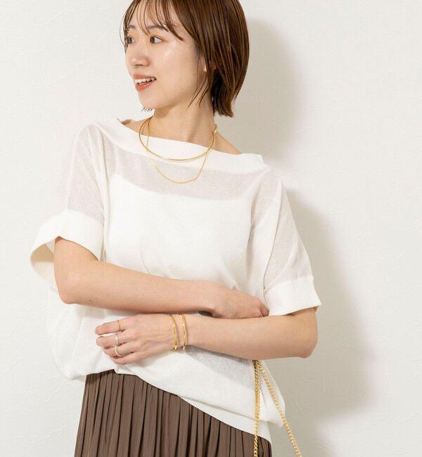 NOLLEY'S「《手洗い可能》コットンセルロースリラックスプルオーバー」|ニット・セーター|