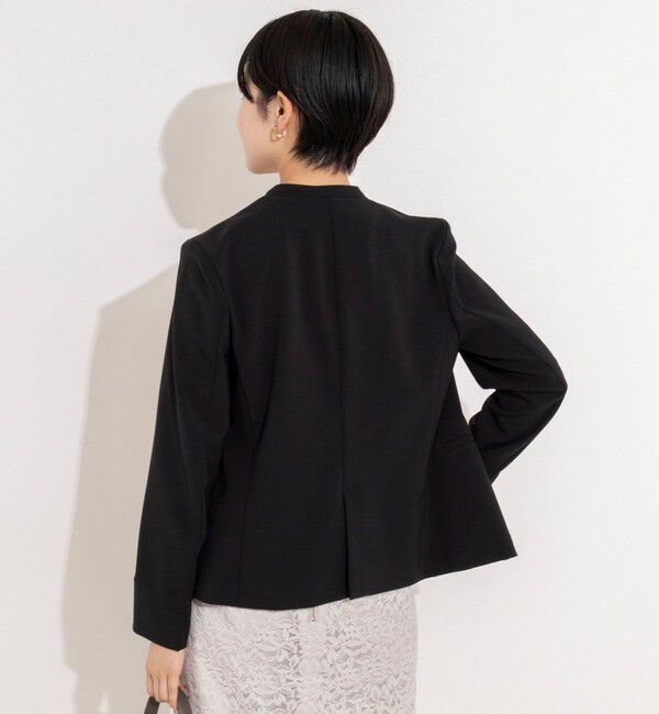 NOLLEY'S sophi「《セットアップ対応》ウォッシャブル2WAYツイルストレッチジャケット」|ノーカラージャケット|