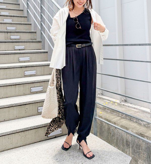 NOLLEY'S「【WEB＆一部店舗限定カラー】《セットアップ対応》ジョーゼットジョガーパンツ」|チノ|