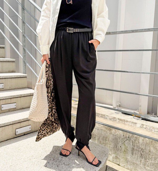 NOLLEY'S「【WEB＆一部店舗限定カラー】《セットアップ対応》ジョーゼットジョガーパンツ」|チノ|