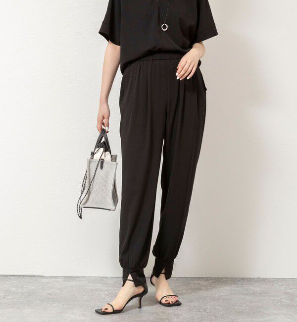 NOLLEY'S「【WEB＆一部店舗限定カラー】《セットアップ対応》ジョーゼットジョガーパンツ」|チノ|