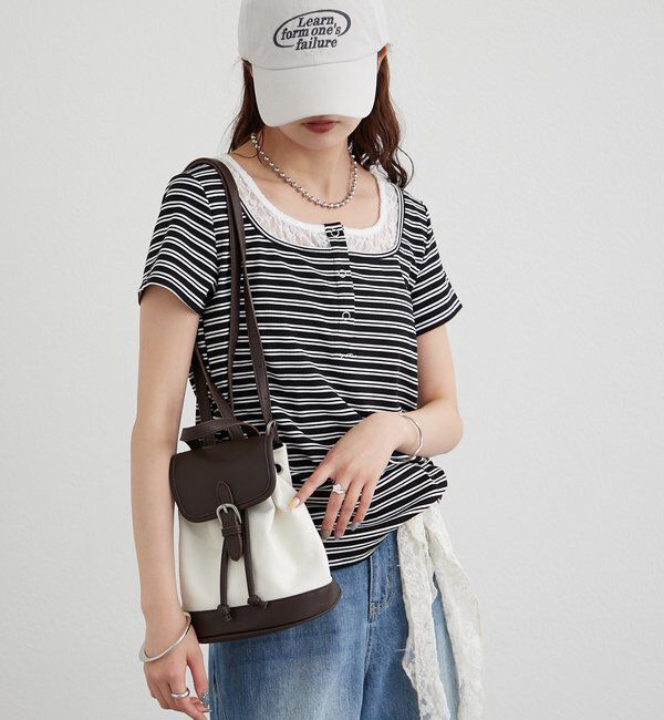  「ベルト付きコンビミニリュック」|トートバッグ|