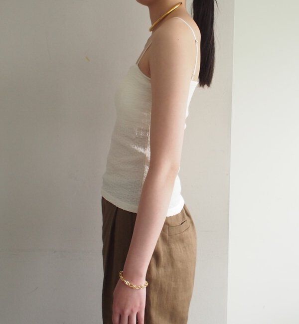  「【earthy_/アーシー】カップ付きジャガードキャミ」|Tシャツ・カットソー|