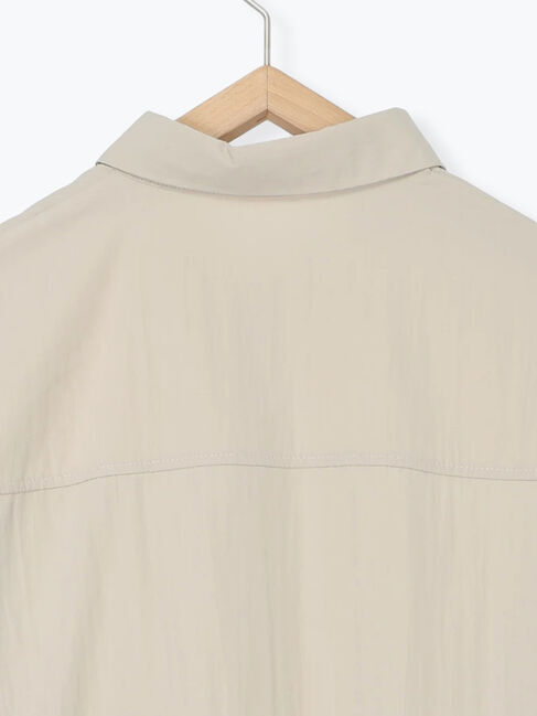 Samansa Mos2 blue「◎マットサテンタックシャツ」|シャツ・ブラウス|