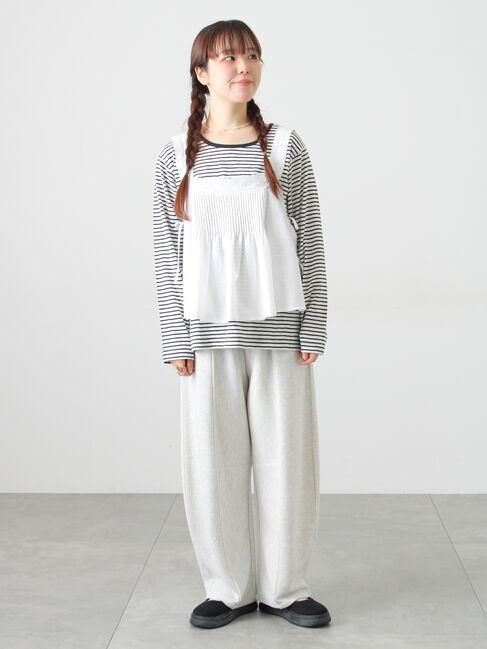 Samansa Mos2「ピンタックレースビスチェ」|シャツ・ブラウス|