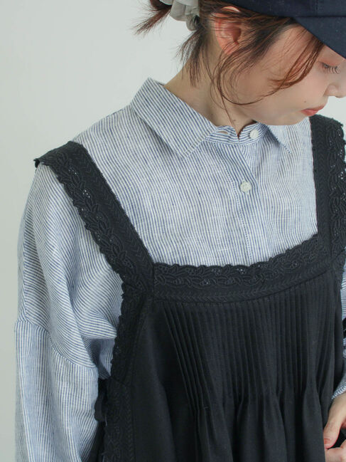 Samansa Mos2「ピンタックレースビスチェ」|シャツ・ブラウス|