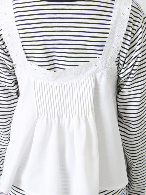 Samansa Mos2「ピンタックレースビスチェ」|シャツ・ブラウス|