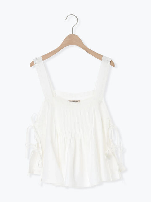 Samansa Mos2「ピンタックレースビスチェ」|シャツ・ブラウス|