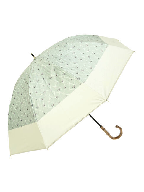 Samansa Mos2「【UVカット/晴雨兼用】バンブーハンドルショート傘」|その他|ミント