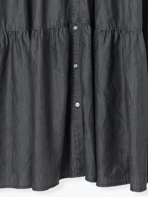 Samansa Mos2「【接触冷感】ライトオンスデニムワンピース」|ワンピース|