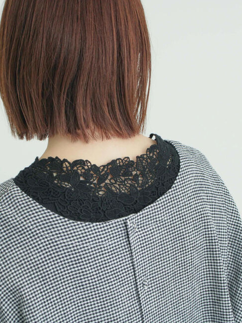 Samansa Mos2「後ろパーツレースインナー」|Tシャツ・カットソー|ブラック