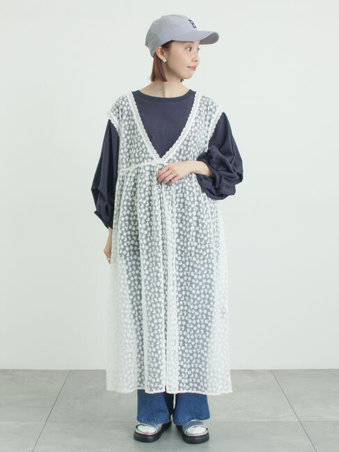 Samansa Mos2「袖タックTシャツ」|Tシャツ・カットソー|