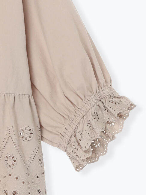 Samansa Mos2「裾スカラップレース切替ブラウス」|シャツ・ブラウス|