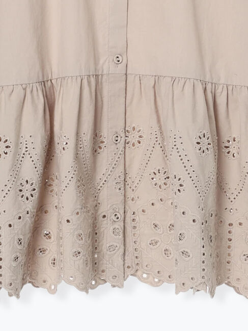 Samansa Mos2「裾スカラップレース切替ブラウス」|シャツ・ブラウス|