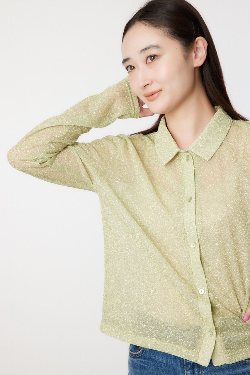 RODEO CROWNS「ラメシアーシャツ」|シャツ・ブラウス|