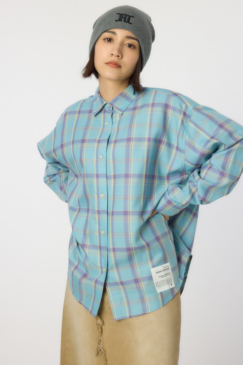 RODEO CROWNS「マルチパターンチェックシャツ」|シャツ・ブラウス|柄BLU5