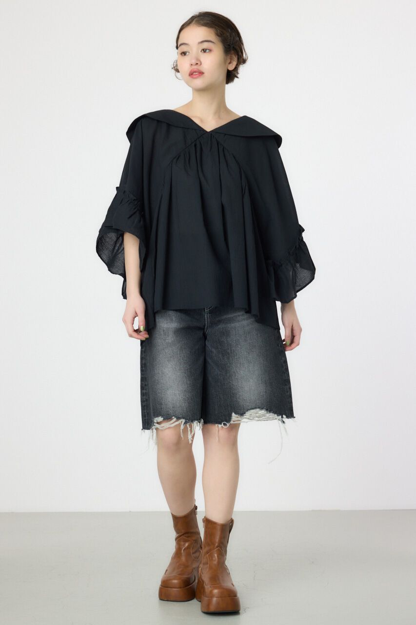 RODEO CROWNS「ボリュームフリルチュニック」|シャツ・ブラウス|