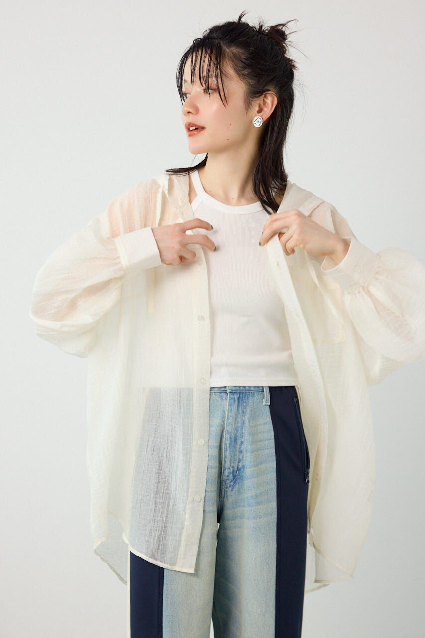 RODEO CROWNS「ワッシャーフーディーシャツ」|シャツ・ブラウス|