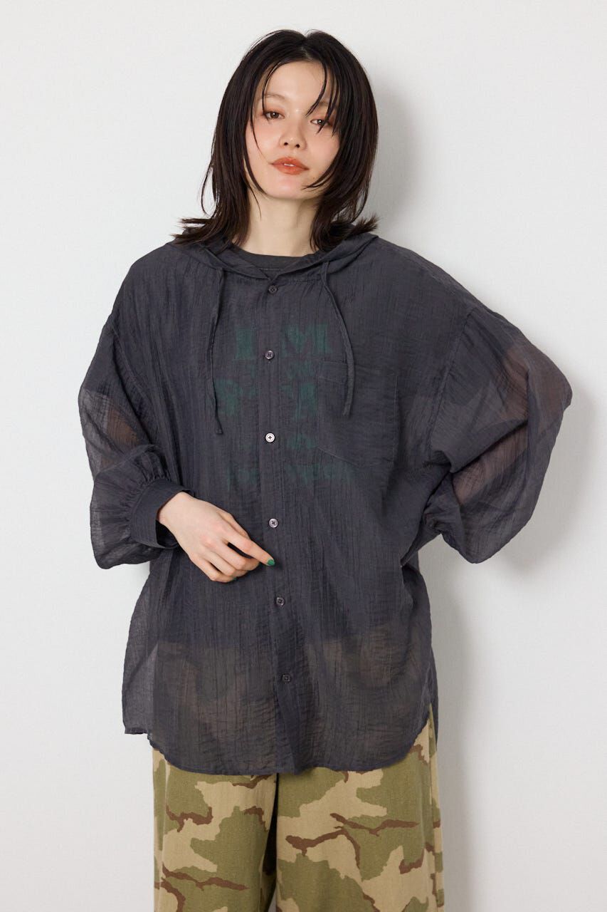 RODEO CROWNS「ワッシャーフーディーシャツ」|シャツ・ブラウス|