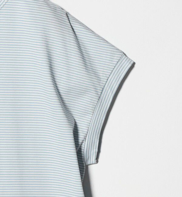 UNITED ARROWS green label relaxing「グロッシー フレンチスリーブ Tシャツ 制菌」|Tシャツ・カットソー|