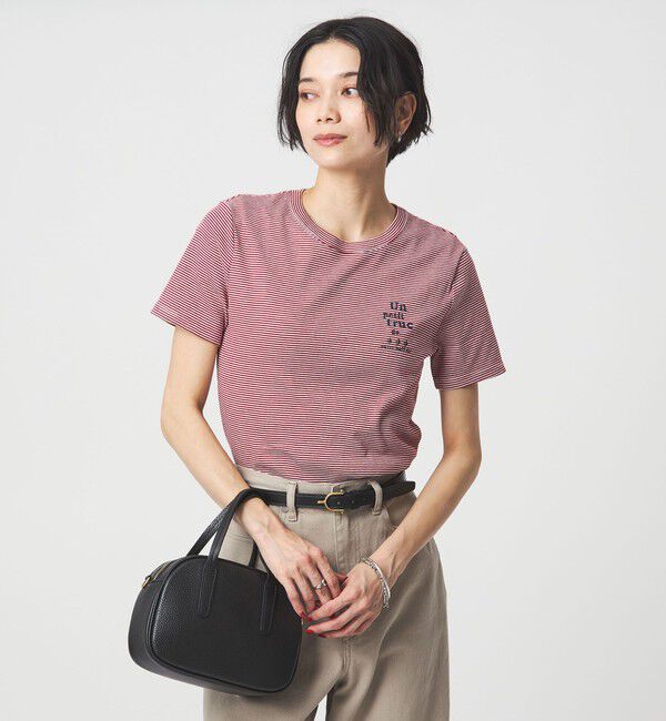 UNITED ARROWS green label relaxing「【別注】＜PETIT BATEAU＞ショートスリーブ プリント Tシャツ」|Tシャツ・カットソー|WINE