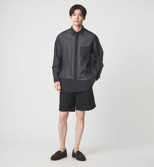 UNITED ARROWS green label relaxing「ナイロン シアー リップストップ 長袖 ジャストルーズ シャツ」|シャツ・ブラウス|