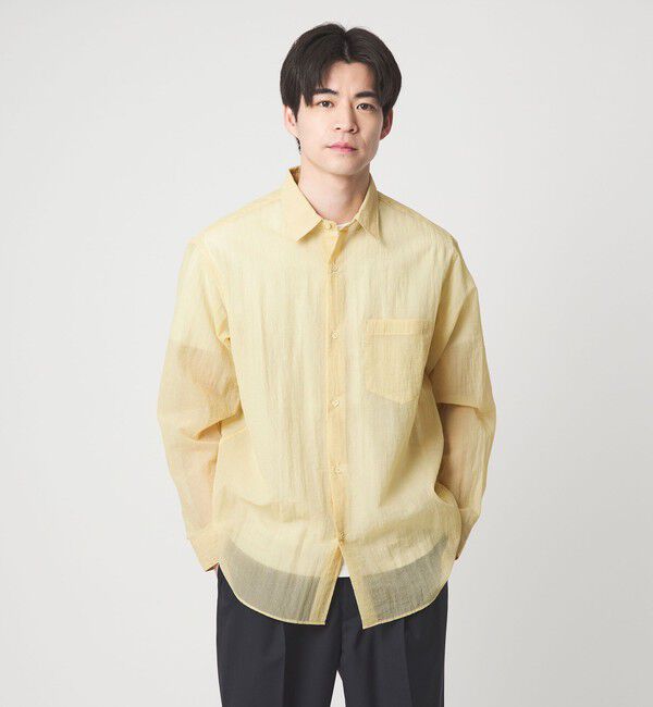 UNITED ARROWS green label relaxing「ナイロン シアー リップストップ 長袖 ジャストルーズ シャツ」|シャツ・ブラウス|