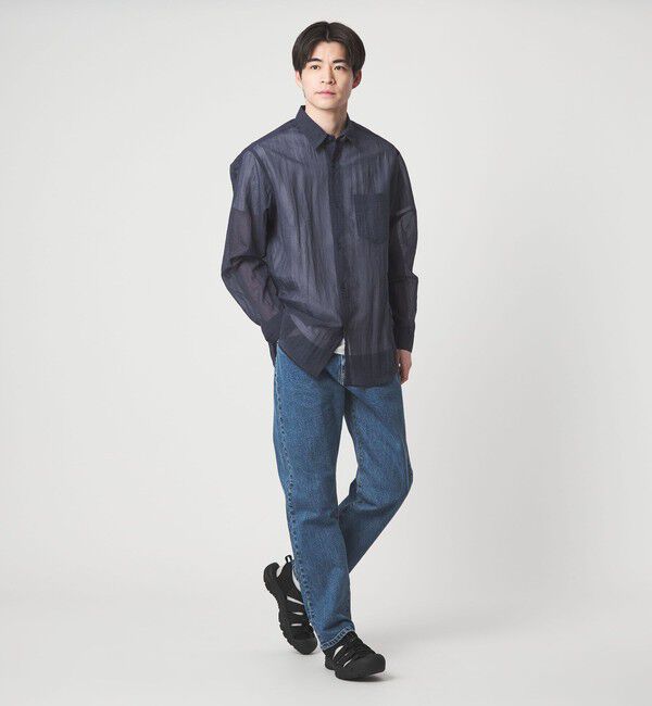 UNITED ARROWS green label relaxing「ナイロン シアー リップストップ 長袖 ジャストルーズ シャツ」|シャツ・ブラウス|