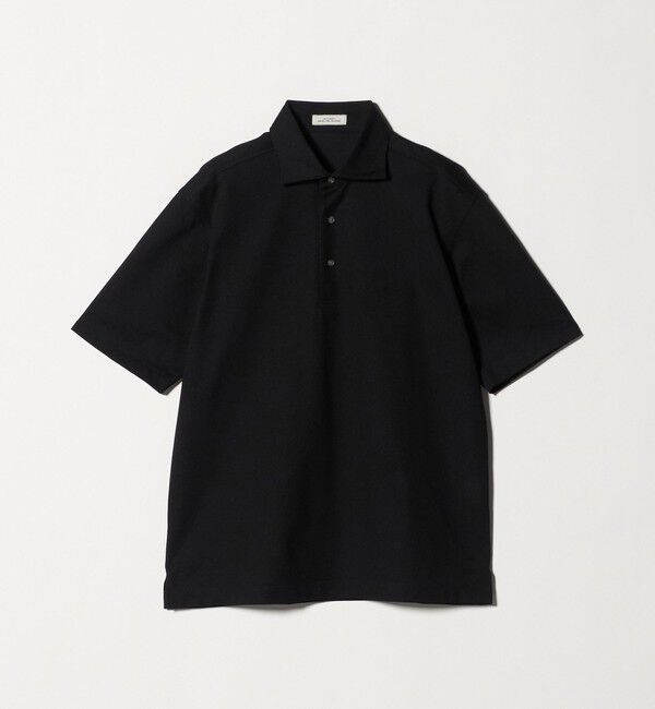 UNITED ARROWS green label relaxing「DUADRY clean バーズアイ カッタウェイ ビズポロ ポロシャツ -吸水速乾・抗菌-」|ポロシャツ|BLACK