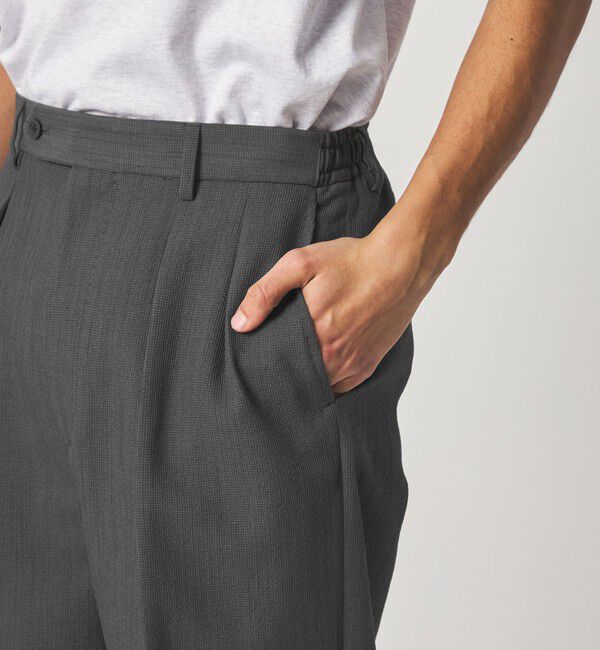 STEVEN ALAN「＜Steven Alan＞ PE/L BCR イン ツープリーツ ドレス トラウザーズ ハーフイージーII」|スラックス|