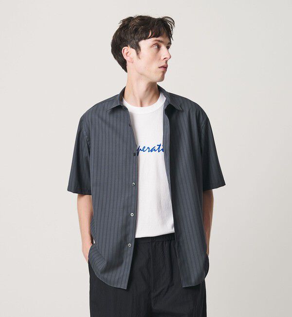 BEAUTY&YOUTH UNITED ARROWS「尾州 ストライプ レギュラー ショートスリーブ シャツ GRANDE TAPERD型 ウォッシャブル MADE IN JAPAN」|シャツ・ブラウス|