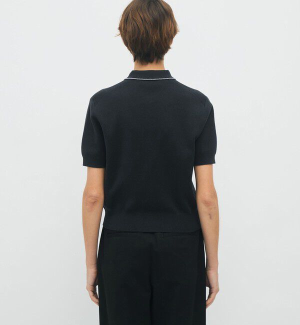 CABaN「コットンカシミヤ パールポロプルオーバー」|ニット・セーター|