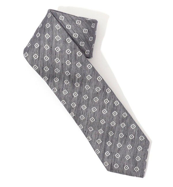 TOMORROWLAND GOODS「STEFANO BIGI シルクコットンリネン 小紋柄ネクタイ」|ネクタイ・蝶ネクタイ|16 グレー系