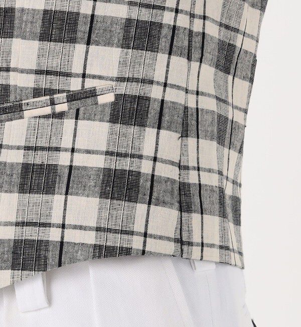 TOMORROWLAND BUYING WEAR「ERRICO FORMICOLA リネンコットン チェックベスト」|ベスト・ジレ|