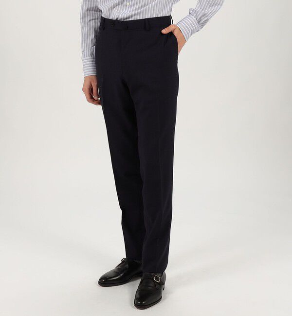 TOMORROWLAND MENS「Super130'sウール ノープリーツ スリムスラックス DRAGO SWING」|スラックス|