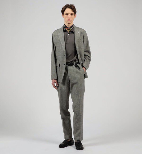 TOMORROWLAND MENS「トロピカルウーステッド シングルブレステッド 3Bジャケット ALFRED BROWN」|テーラードジャケット|