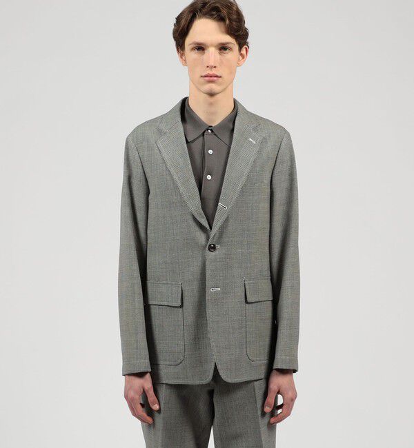 TOMORROWLAND MENS「トロピカルウーステッド シングルブレステッド 3Bジャケット ALFRED BROWN」|テーラードジャケット|