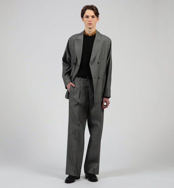 TOMORROWLAND MENS「ハルトウールツイル 2プリーツワイドパンツ」|スラックス|