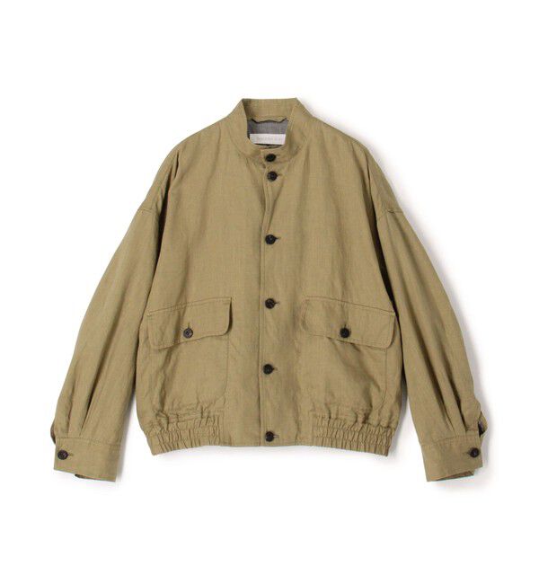 GALERIE VIE「ダストリネン スタンドカラーブルゾン」|ブルゾン・スタジャン|53 カーキ