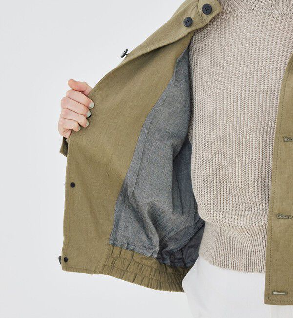 GALERIE VIE「ダストリネン スタンドカラーブルゾン」|ブルゾン・スタジャン|