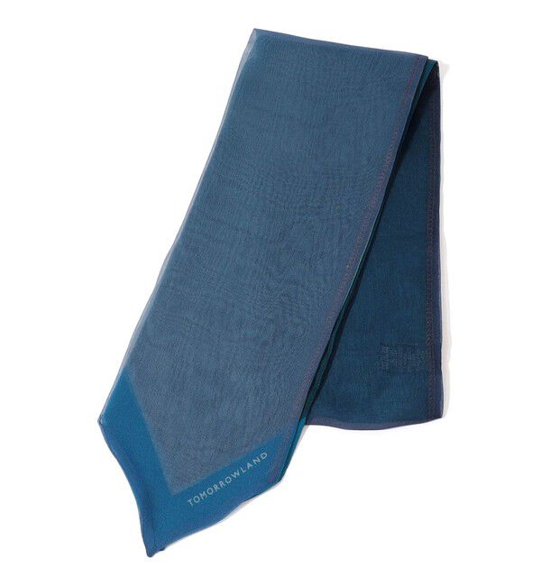 TOMORROWLAND GOODS「TOMORROWLAND シルク パネルスカーフ」|バンダナ・スカーフ|64 ブルー系