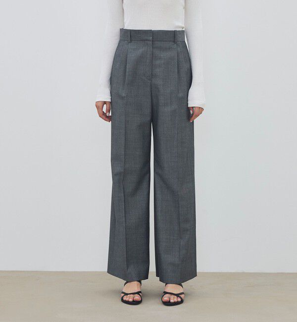 DES PRES「ウーステッドウール モヘヤ 2タックパンツ」|スラックス|