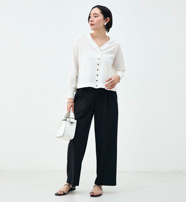 NOLLEY'S「【一部WEB限定カラー】《手洗い可能》エアリータッチゆったりVネックカーディガン」|カーディガン|