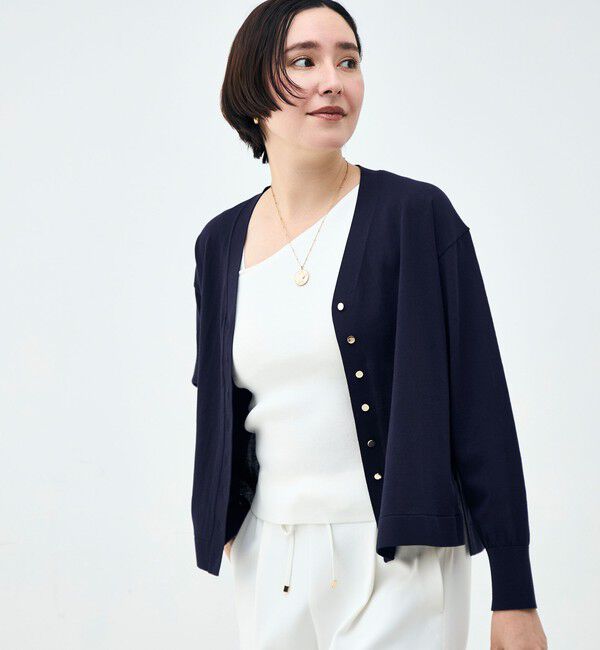 NOLLEY'S「【一部WEB限定カラー】《手洗い可能》エアリータッチゆったりVネックカーディガン」|カーディガン|