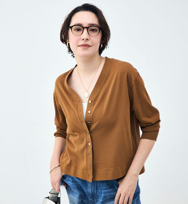 NOLLEY'S「【一部WEB限定カラー】《手洗い可能》エアリータッチゆったりVネックカーディガン」|カーディガン|