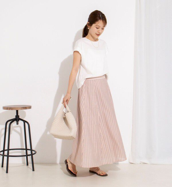 NOLLEY'S「《セットアップ対応》ウォッシャブルストライプフレアスカート」|フレア|