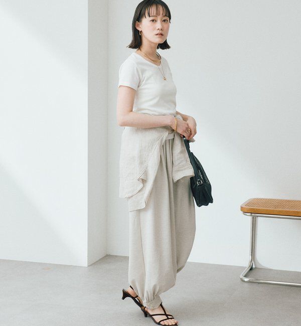  「【すっきり見え】コンパクトフライスTee」|Tシャツ・カットソー|