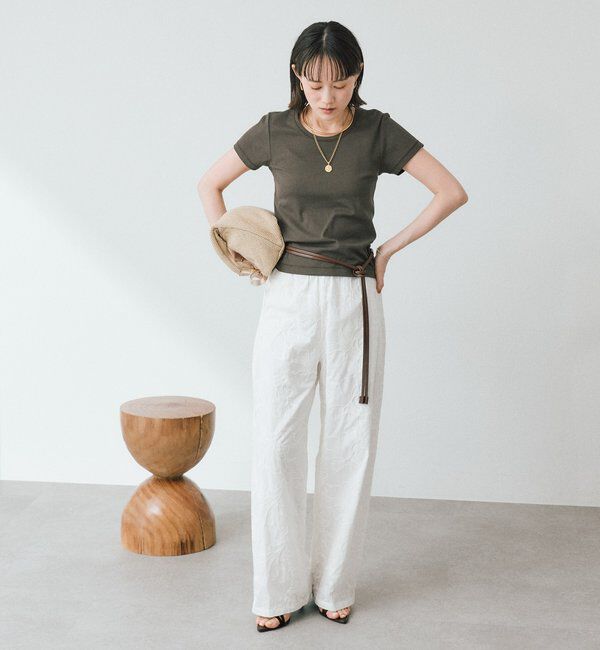  「【すっきり見え】コンパクトフライスTee」|Tシャツ・カットソー|