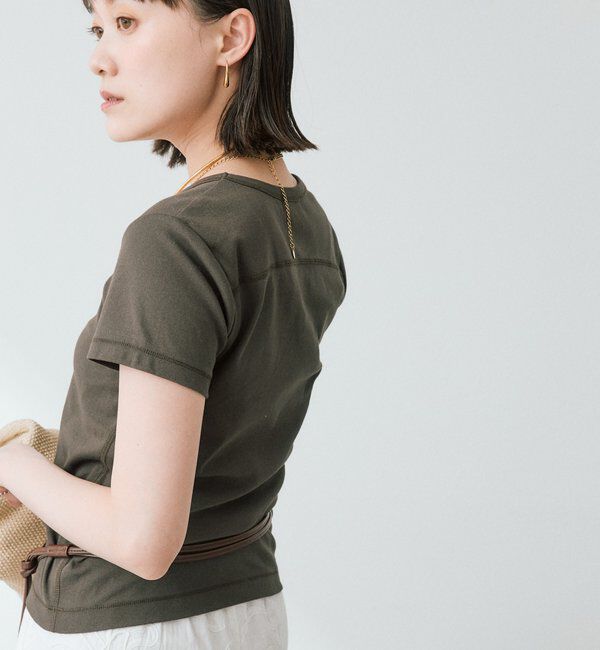  「【すっきり見え】コンパクトフライスTee」|Tシャツ・カットソー|